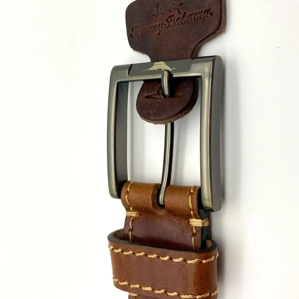 NWT Tommy Bahama Men’s Genuine Italian Leather Belt Size 36 Made in Italy